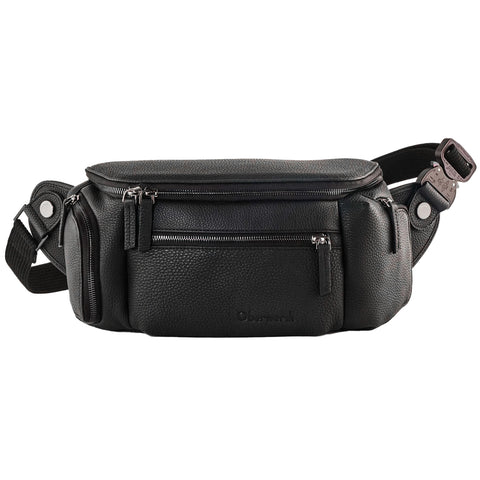 Oberwerth Camera Sling - Leather - Black with Red Lining