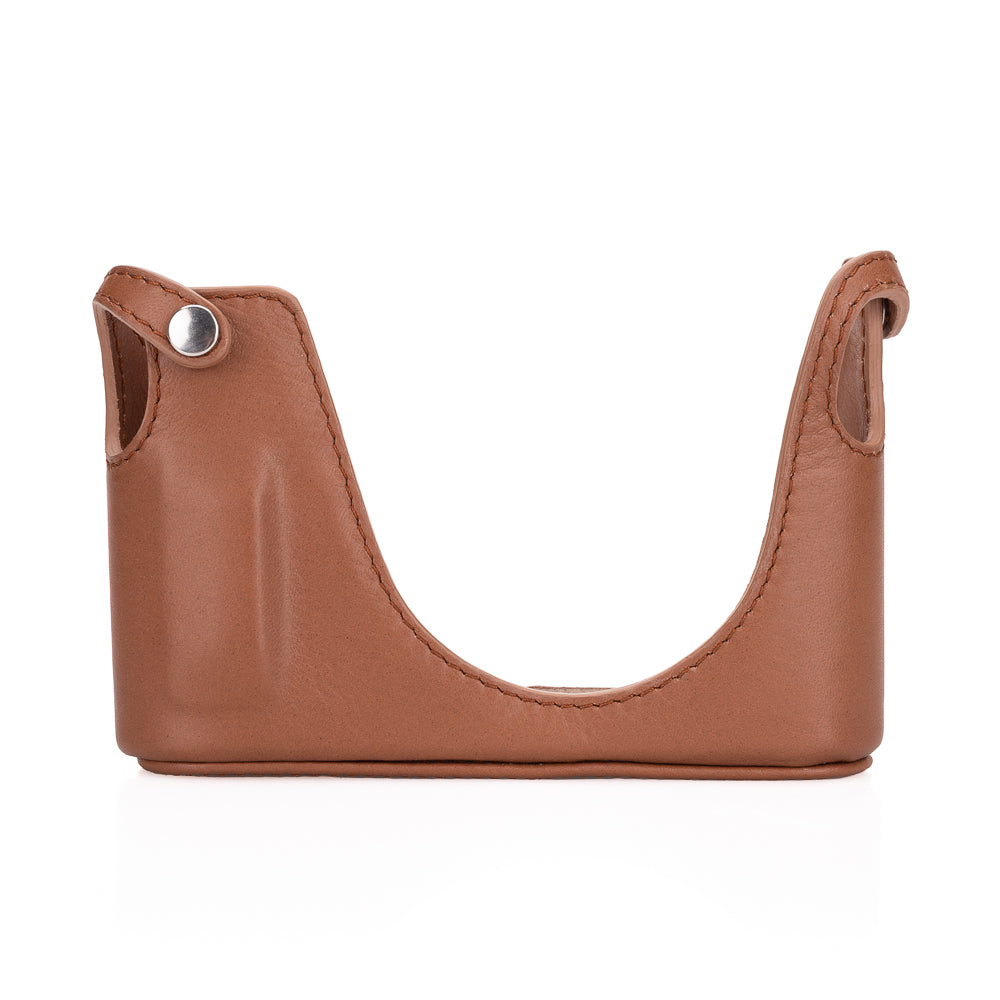 Artisan & Artist* Leather Half Case for Leica Q, Q2, Q3, or Q3 43 (Light Brown)