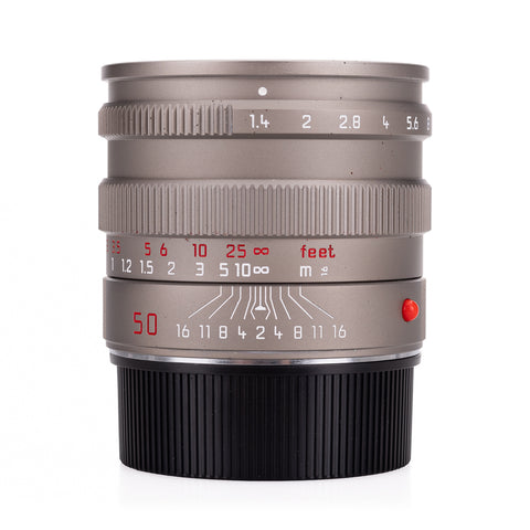 Used Leica Summilux-M 50mm f/1.4 V3 Pre-ASPH E46, titanium (11869) - 6-Bit - Recent Leica Wetzlar CLA