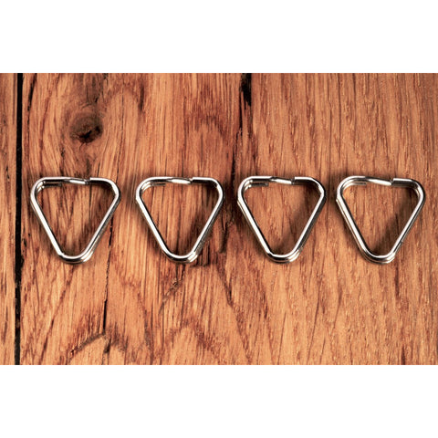 EDDYCAM Premium Triangle Rings (Silver, 4-Pack)