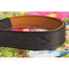 EDDYCAM Elk Leather Neck Strap, 35mm Wide, Black/Natural with Black Stitching