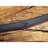 EDDYCAM Elk Leather Neck Strap, 35mm Wide, Black/Red with Black Stitching