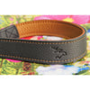 EDDYCAM Elk Leather Neck Strap, 35mm Wide, Anthracite/Natural with Natural Stitching