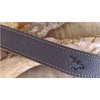 EDDYCAM Elk Leather Neck Strap, 35mm Wide, Anthracite/Natural with Natural Stitching