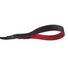 EDDYCAM Elk Leather Neck Strap, 35mm Wide, Black/Red with Red Stitching