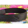 EDDYCAM Elk Leather Neck Strap, 35mm Wide, Black/Mongolian Yak with Black Stitching