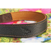 EDDYCAM Elk Leather Vintage Neck Strap, 35mm Wide, Black/Natural with Natural Stitching
