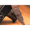 EDDYCAM Elk Leather Vintage Neck Strap, 35mm Wide, Cognac/Natural with Natural Stitching