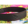 EDDYCAM Elk Leather Neck Strap, 35mm Wide, Black/Black with Red Stitching