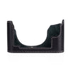 Arte di Mano Half Case for Leica M11 with Advanced Battery Access Door - Minerva Black with White Stitching