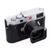 Arte di Mano Half Case for Leica M11 with Advanced Battery Access Door - Minerva Black with Black Stitching