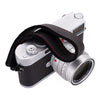 EDDYCAM Elk Leather Wrist Strap (Sling 1), Black/Black with Red Stitching