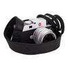 EDDYCAM 200cm Extra Long Elk Leather Neck Strap, 35mm Wide, Black/Black with Black Stitching