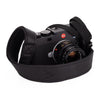 EDDYCAM 200cm Extra Long Elk Leather Neck Strap, 35mm Wide, Black/Black with Black Stitching