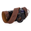 EDDYCAM Elk Leather Vintage Neck Strap, 35mm Wide, Cognac/Natural with Natural Stitching