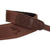 EDDYCAM Elk Leather Vintage Neck Strap, 35mm Wide, Cognac/Mongolian Yak with Natural Stitching
