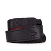 EDDYCAM Elk Leather Neck Strap, 35mm Wide, Black/Red with Black Stitching