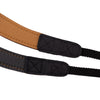 EDDYCAM Elk Leather Neck Strap, 35mm Wide, Anthracite/Natural with Natural Stitching