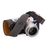 EDDYCAM Elk Leather Neck Strap, 35mm Wide, Anthracite/Natural with Natural Stitching