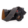 EDDYCAM Elk Leather Neck Strap, 35mm Wide, Anthracite/Natural with Natural Stitching