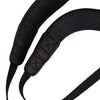 EDDYCAM Elk Leather Neck Strap, 50mm Wide, Black/Black with Black Stitching