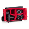 Oberwerth Louis M11 Visoflex Leather Camera Bag, Black with Red Stitching