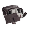 Oberwerth Kate Camera/Business Bag, Espresso Leather with Silver Buckles, Clutch and Keywallet