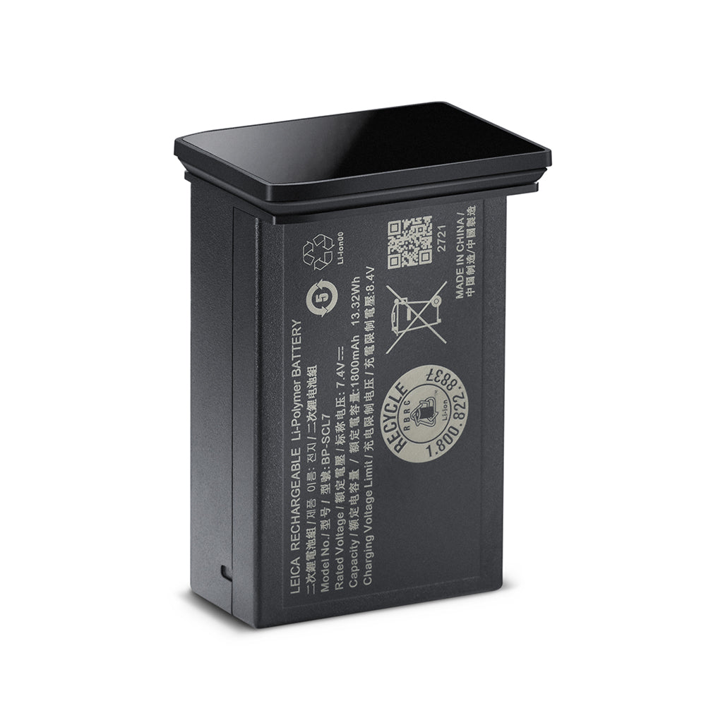 Batería de iones de litio Leica BP-SCL7, negro brillante