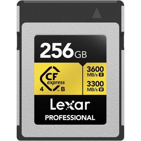 Lexar 256GB Professional CFexpress 4.0 Type B Card, GOLD Series