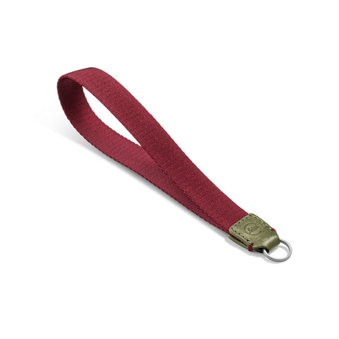 Leica D-Lux 8 Wrist Strap, Leather, Olive - Burgundy