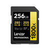 Lexar Professional 1800x 256GB SDXC UHS-II, U3, Gold Series