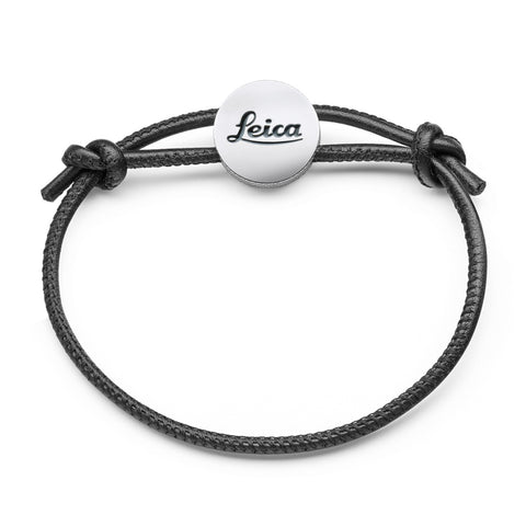 Leica Bracelet with Pendant, leather, black, 100 YEARS OF LEICA