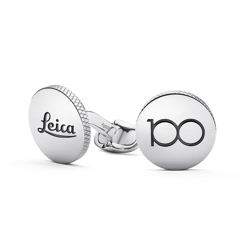 Leica Cufflinks, silver, 100 YEARS OF LEICA