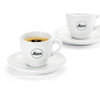 Leica Espresso Cup Set for 2, 4 Pieces, Porcelain, White