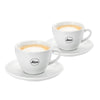 Leica Coffee Cup Set for 2, 4 Pieces, Porcelain, White