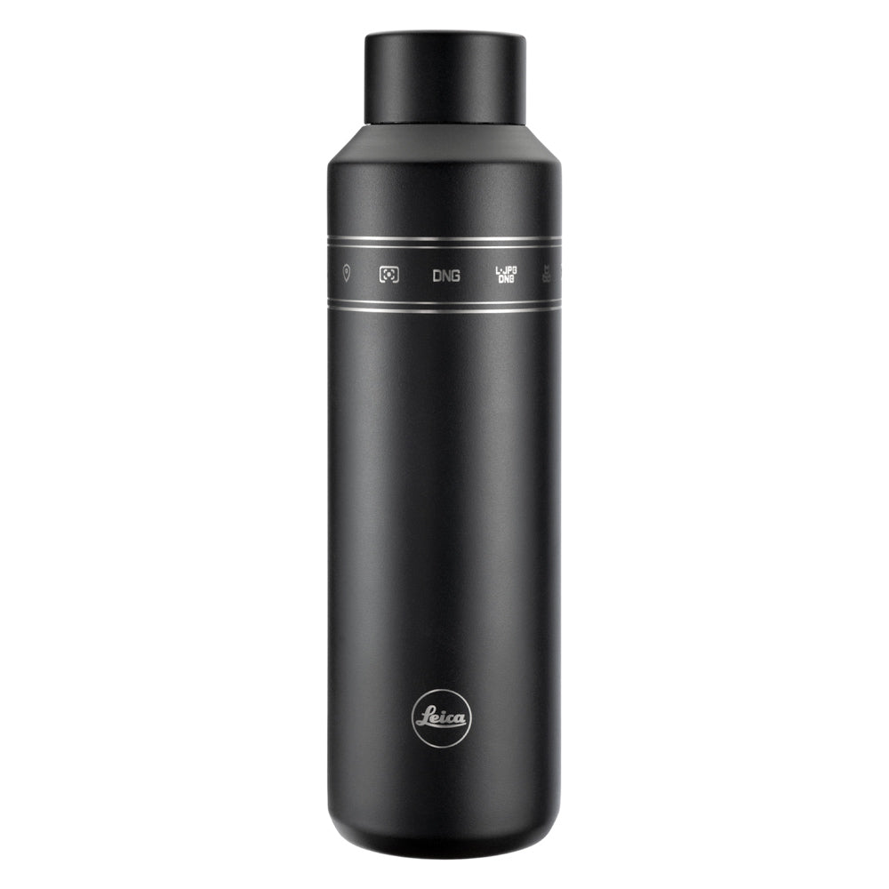 Botella térmica Leica, acero inoxidable, negra