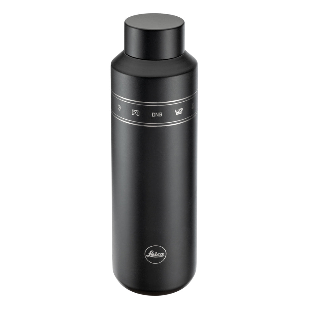 Botella térmica Leica, acero inoxidable, negra