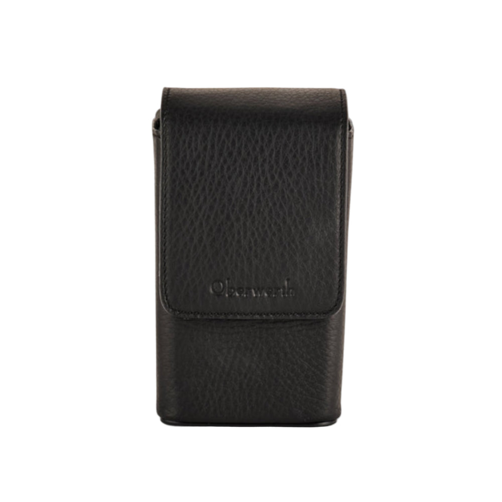 Bolso para cámara de cuero Oberwerth ‘Albert’ - Negro con costuras negras