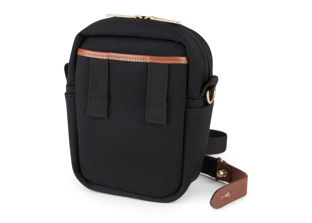 Billingham Compact Stowaway Camera/Binocular Bag - Black Canvas/Tan Leather Trim
