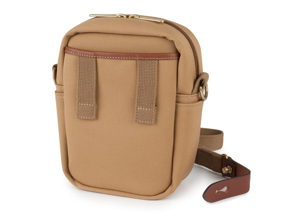 Billingham Compact Stowaway Camera/Binocular Bag - Khaki Canvas/Tan Leather Trim