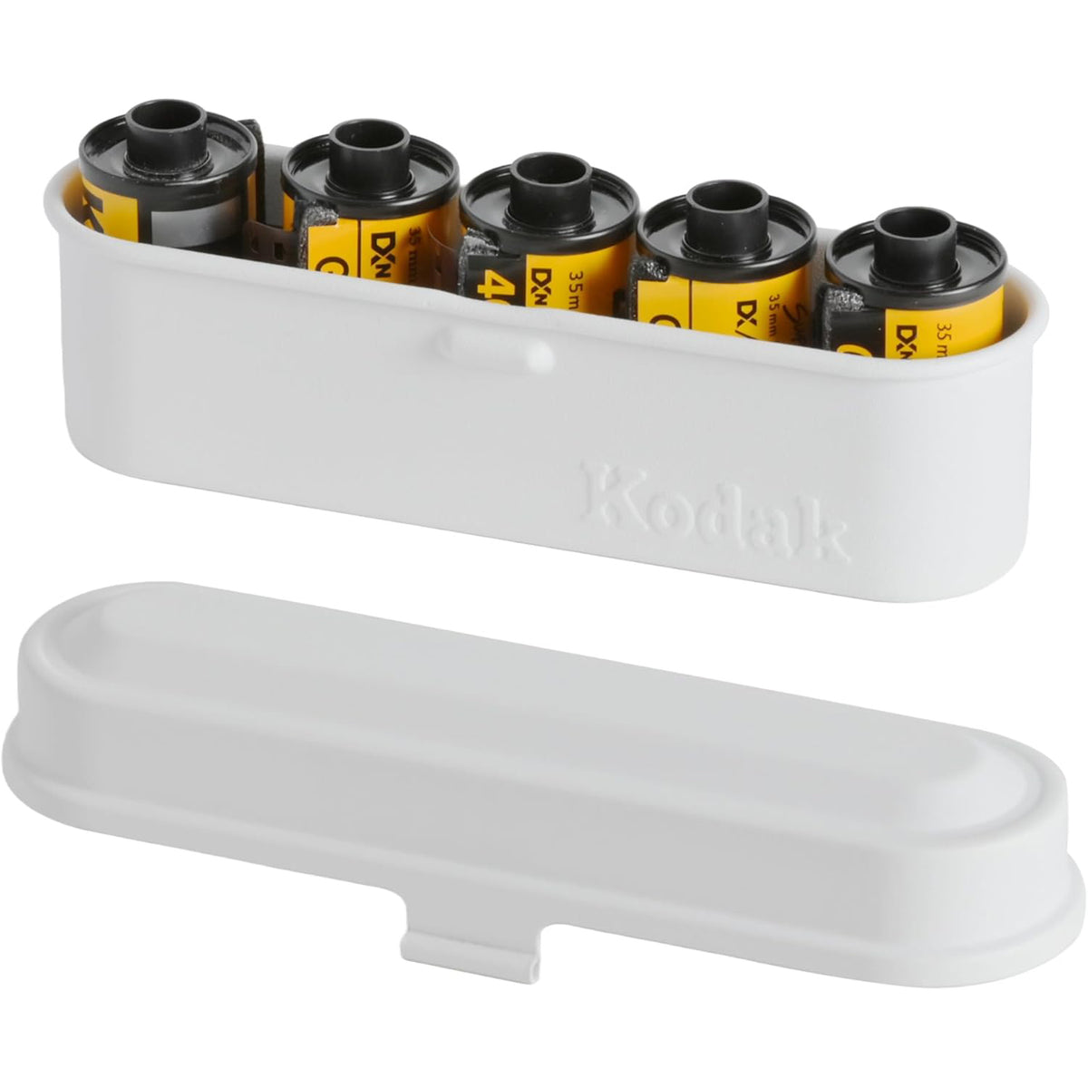 Estuche Kodak para película de 135 mm (tapa blanca/cuerpo blanco)