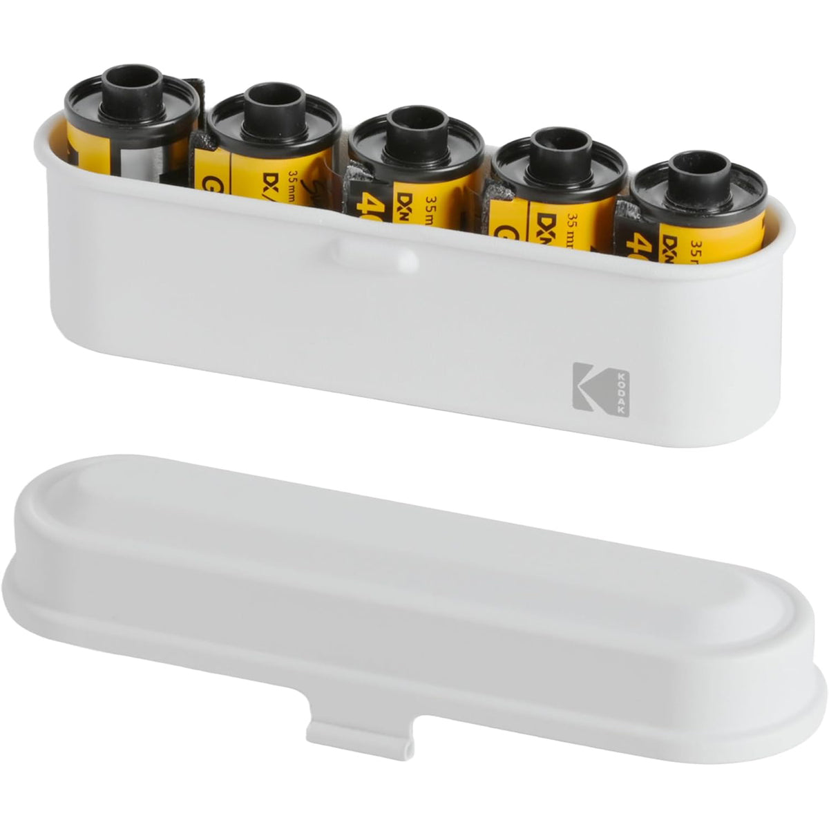Estuche Kodak para película de 135 mm (tapa blanca/cuerpo blanco)