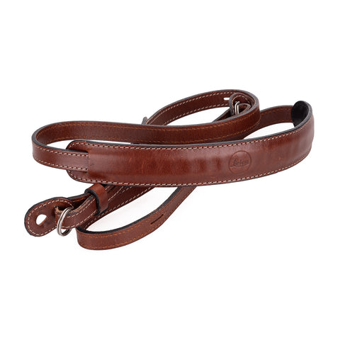 Used Leica Leather Carrying Strap, Vintage Brown