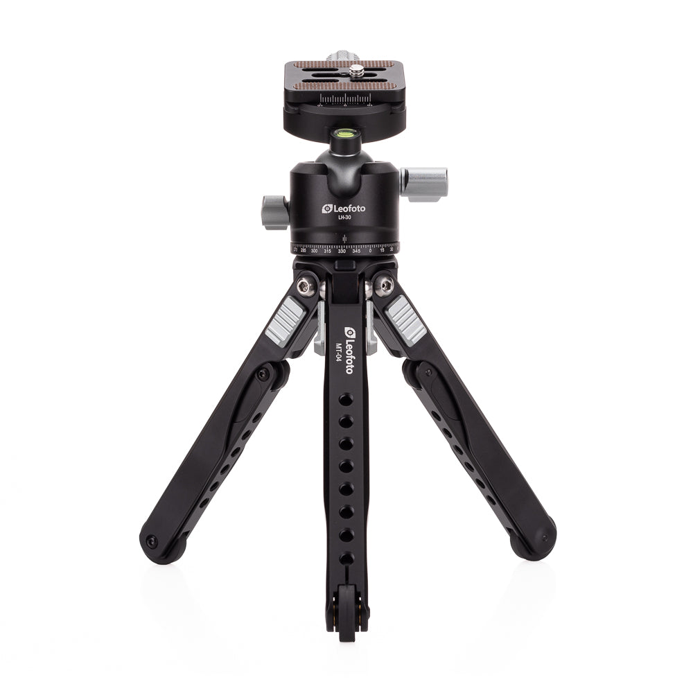 Kit de trípode de mesa Leofoto MT-04+LH-30, negro