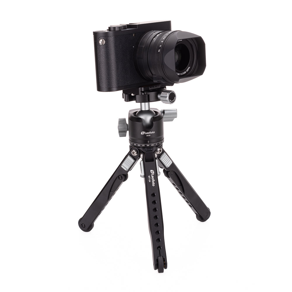 Kit de trípode de mesa Leofoto MT-04+LH-30, negro