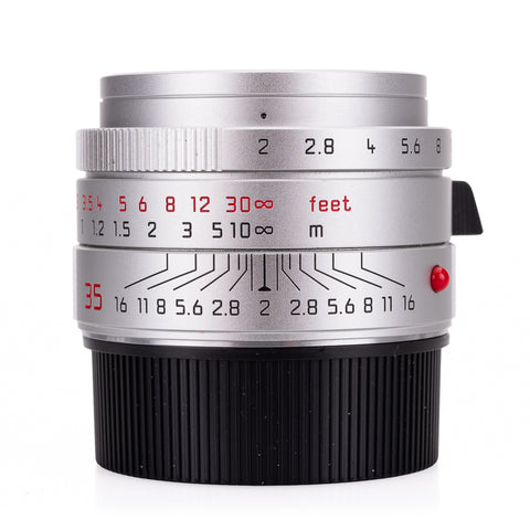 Used Leica Summicron-M 35mm f/2 ASPH, silver (V2, 11674) with UV Filter