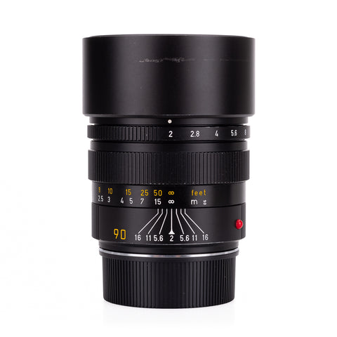 Used Leica Summicron-M 90mm f/2, black V3 (11136) - 6-Bit - Recent Leica Wetzlar CLA