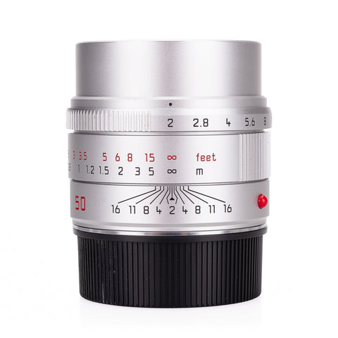 Used Leica APO-Summicron-M 50mm f/2.0 ASPH, silver anodized - UVa Filter - Recent Leica CLA