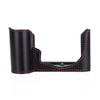 Used Arte di Mano Half Case for Leica SL2/SL2-S with Battery Door, Covered Style - Black with Red Stitching