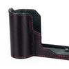 Used Arte di Mano Half Case for Leica SL2/SL2-S with Battery Door, Covered Style - Black with Red Stitching
